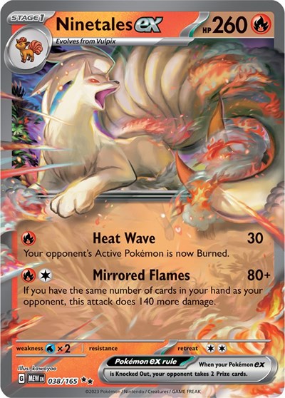 Ninetales ex - 038/165 (Double Rare) [MEW-038-DR]