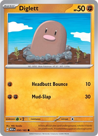 Diglett - 050/165 (Common) [MEW-050-C]