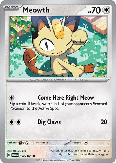 Meowth - 052/165 (Common) [MEW-052-C]