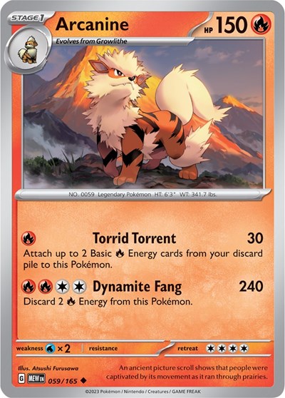 Arcanine - 059/165 (Uncommon) [MEW-059-U]