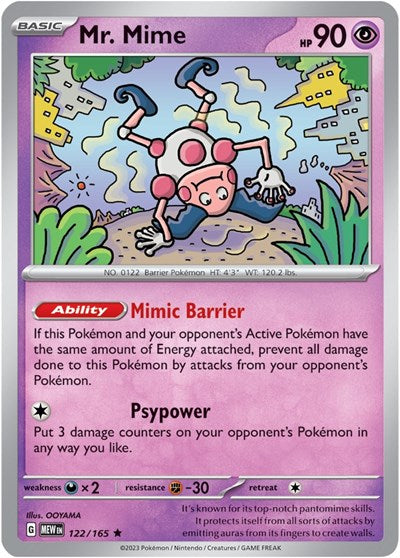 Mr. Mime - 122/165 (Rare) [MEW-122-R]