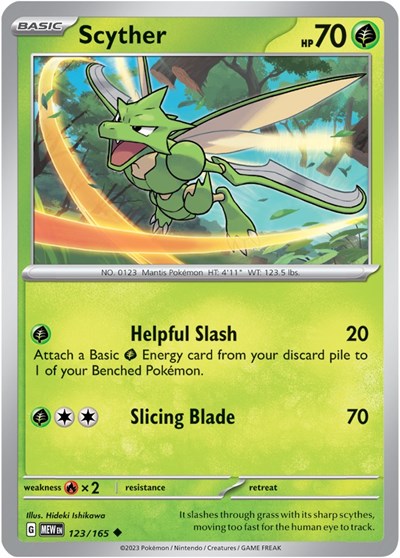 Scyther - 123/165 (Uncommon) [MEW-123-U]