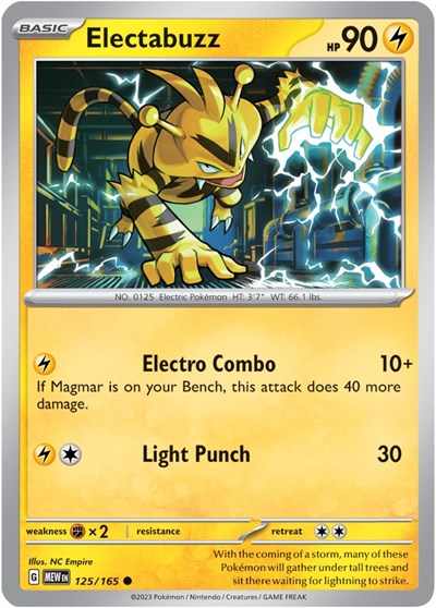 Electabuzz - 125/165 (Common) [MEW-125-C]