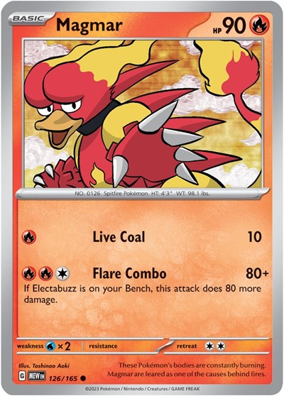 Magmar - 126/165 (Common) [MEW-126-C]