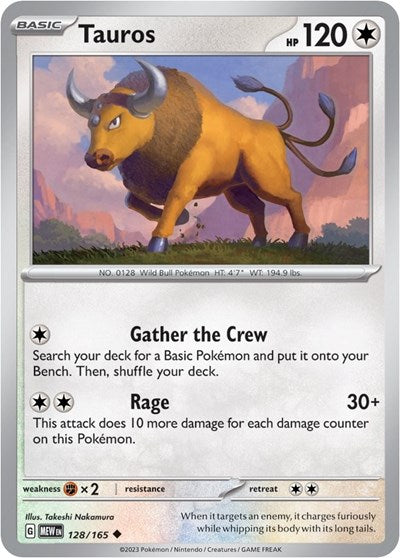 Tauros - 128/165 (Uncommon) [MEW-128-U]