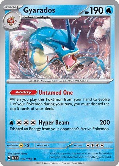 Gyarados - 130/165 (Rare) [MEW-130-R]