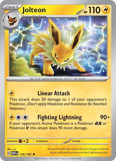 Jolteon - 135/165 (Rare) [MEW-135-R]