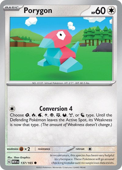 Porygon - 137/165 (Common) [MEW-137-C]