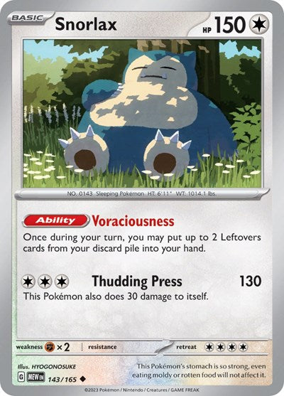 Snorlax - 143/165 (Uncommon) [MEW-143-U]