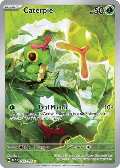 Caterpie - 172/165 (Illustration Rare) [MEW-172-IR]