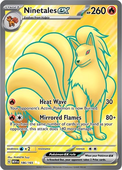 Ninetales ex - 186/165 (Ultra Rare) [MEW-186-UR]