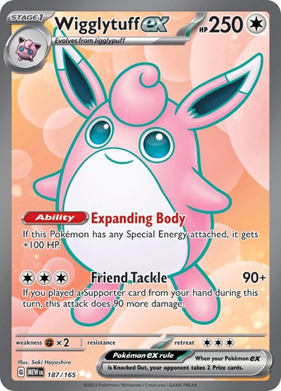 Wigglytuff ex - 187/165 (Ultra Rare) [MEW-187-UR]