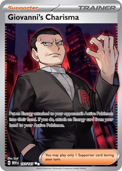 Giovanni's Charisma - 197/165 (Ultra Rare) [MEW-197-UR]