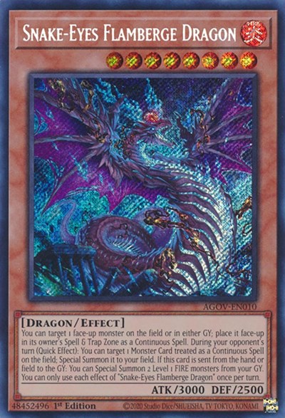 Snake-Eyes Flamberge Dragon (Secret Rare) [AGOV-EN010-SeR]