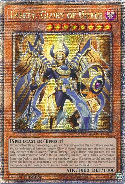 Imsety, Glory of Horus (Quarter Century Secret Rare) [AGOV-EN011-QCSR]