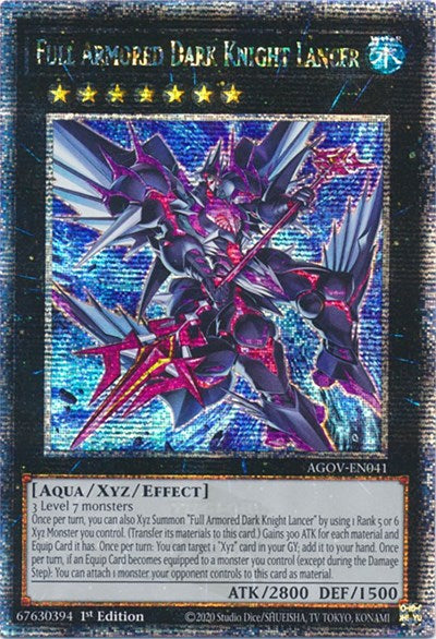 Full Armored Dark Knight Lancer (Quarter Century Secret Rare) [AGOV-EN041-QCSR]