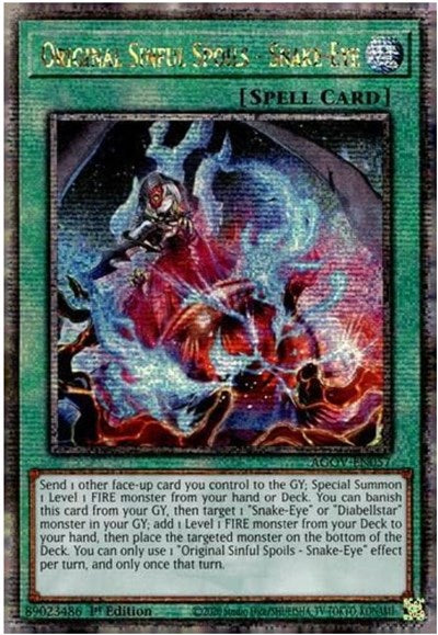 Original Sinful Spoils - Snake-Eye (Quarter Century Secret Rare) [AGOV-EN057-QCSR]