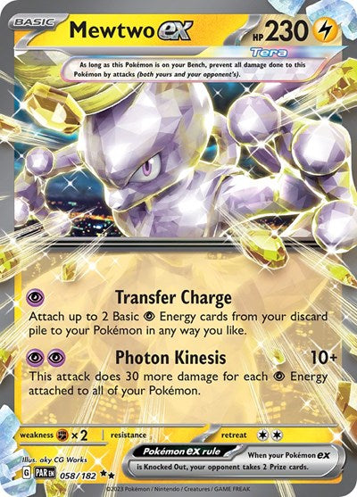 Mewtwo ex - 058/182 (Double Rare) [PAR-058-DR]