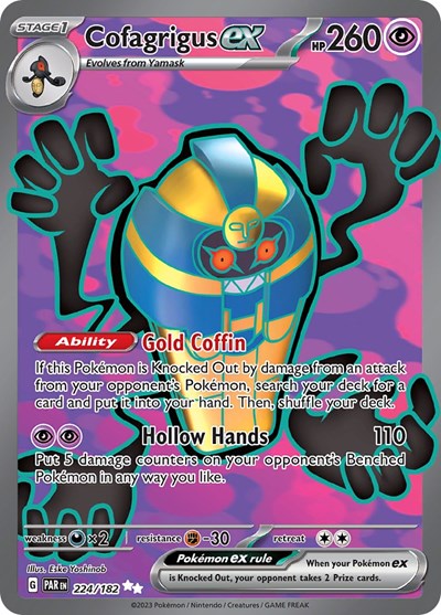 Cofagrigus ex - 224/182 (Ultra Rare) [PAR-224-UR]