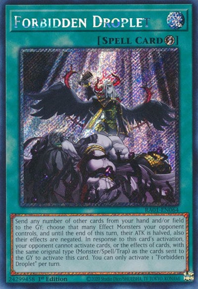 Forbidden Droplet (Platinum Secret Rare) [RA01-EN064-PlSR]