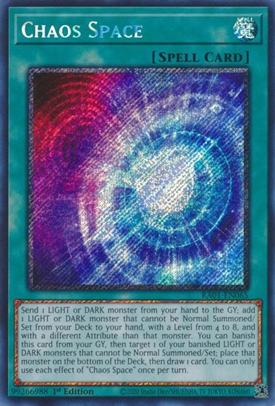 Chaos Space (Platinum Secret Rare) [RA01-EN065-PlSR]