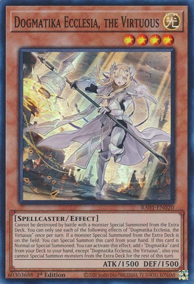 Dogmatika Ecclesia, the Virtuous (Super Rare) [RA01-EN020-SuR]