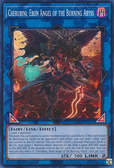 Cherubini, Ebon Angel of the Burning Abyss (Super Rare) [RA01-EN042-SuR]