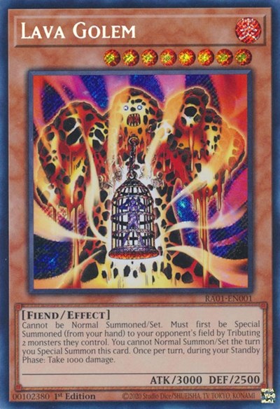 Lava Golem (Secret Rare) [RA01-EN001-SeR]