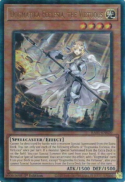 Dogmatika Ecclesia, the Virtuous (Prismatic Ultimate Rare) [RA01-EN020-PUR]