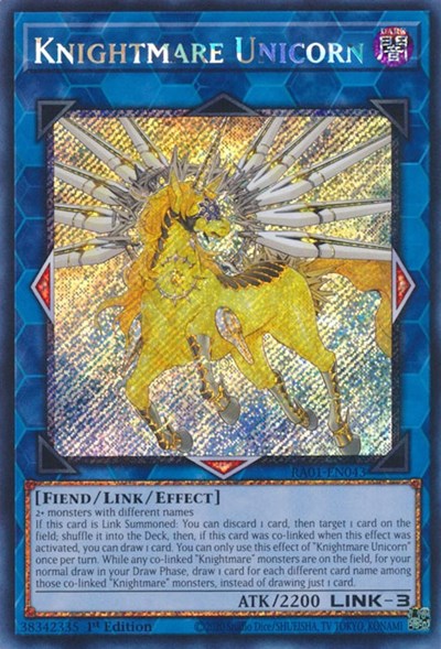 Knightmare Unicorn (Platinum Secret Rare) [RA01-EN043-PlSR]