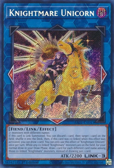 Knightmare Unicorn (Secret Rare) (Alternate Art) [RA01-EN043-SeR-ALT]