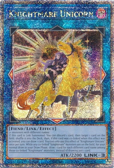 Knightmare Unicorn (Quarter Century Secret Rare) (Alternate Art) [RA01-EN043-QCSR-ALT]