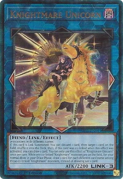 Knightmare Unicorn (Prismatic Ultimate Rare) (Alternate Art) [RA01-EN043-PUR-ALT]