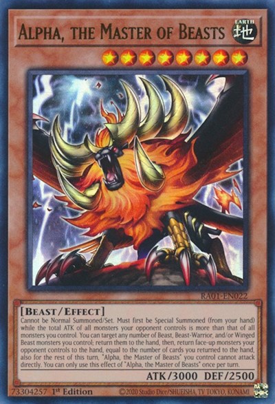 Alpha, the Master of Beasts (Ultra Rare) [RA01-EN022-UR]