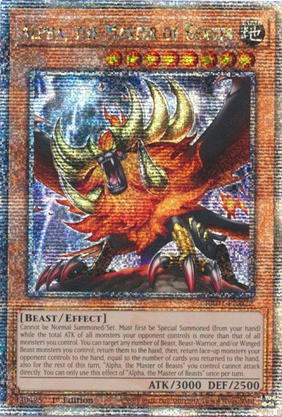 Alpha, the Master of Beasts (Quarter Century Secret Rare) [RA01-EN022-QCSR]