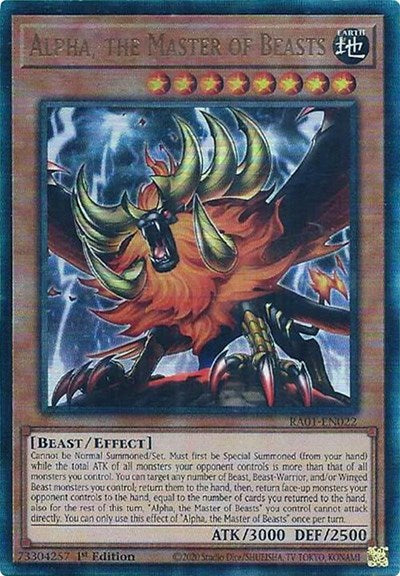 Alpha, the Master of Beasts (Prismatic Ultimate Rare) [RA01-EN022-PUR]