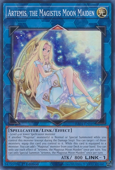 Artemis, the Magistus Moon Maiden (Super Rare) [RA01-EN049-SuR]