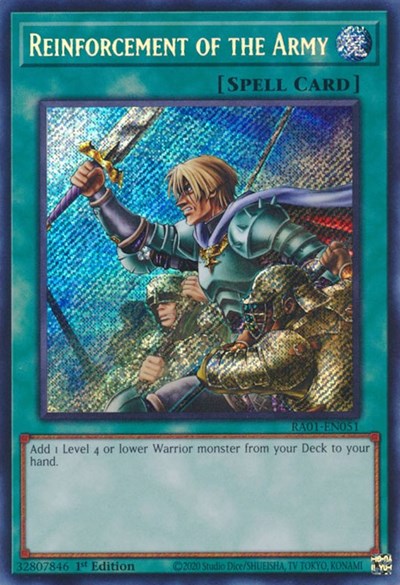 Reinforcement of the Army (Secret Rare) [RA01-EN051-SeR]