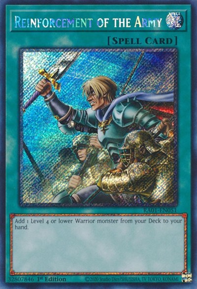 Reinforcement of the Army (Platinum Secret Rare) [RA01-EN051-PlSR]