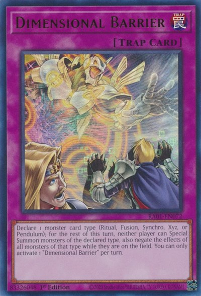 Dimensional Barrier (Ultra Rare) [RA01-EN072-UR]