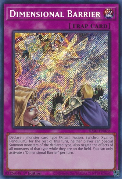 Dimensional Barrier (Secret Rare) [RA01-EN072-SeR]