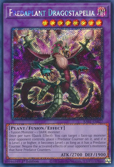 Predaplant Dragostapelia (Platinum Secret Rare) [RA01-EN027-PlSR]