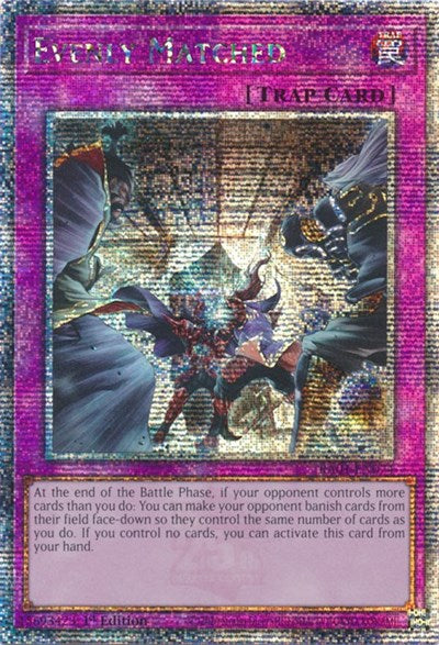 Evenly Matched (Quarter Century Secret Rare) [RA01-EN074-QCSR]