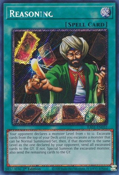 Reasoning (Platinum Secret Rare) [RA01-EN052-PlSR]