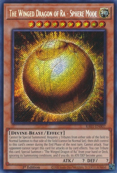 The Winged Dragon of Ra - Sphere Mode (Secret Rare) [RA01-EN007-SeR]