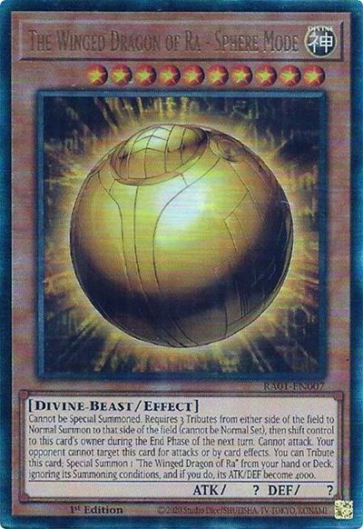 The Winged Dragon of Ra - Sphere Mode (Prismatic Ultimate Rare) [RA01-EN007-PUR]