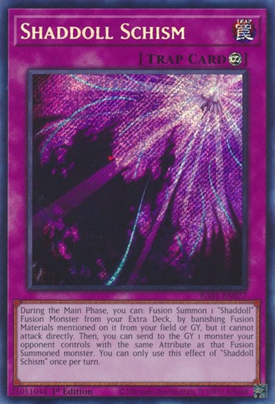 Shaddoll Schism (Secret Rare) [RA01-EN077-SeR]