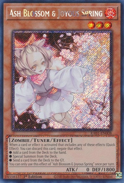 Ash Blossom & Joyous Spring (Platinum Secret Rare) [RA01-EN008-PlSR]