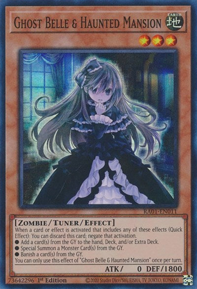 Ghost Belle & Haunted Mansion (Super Rare) [RA01-EN011-SuR]