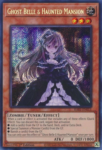 Ghost Belle & Haunted Mansion (Secret Rare) [RA01-EN011-SeR]